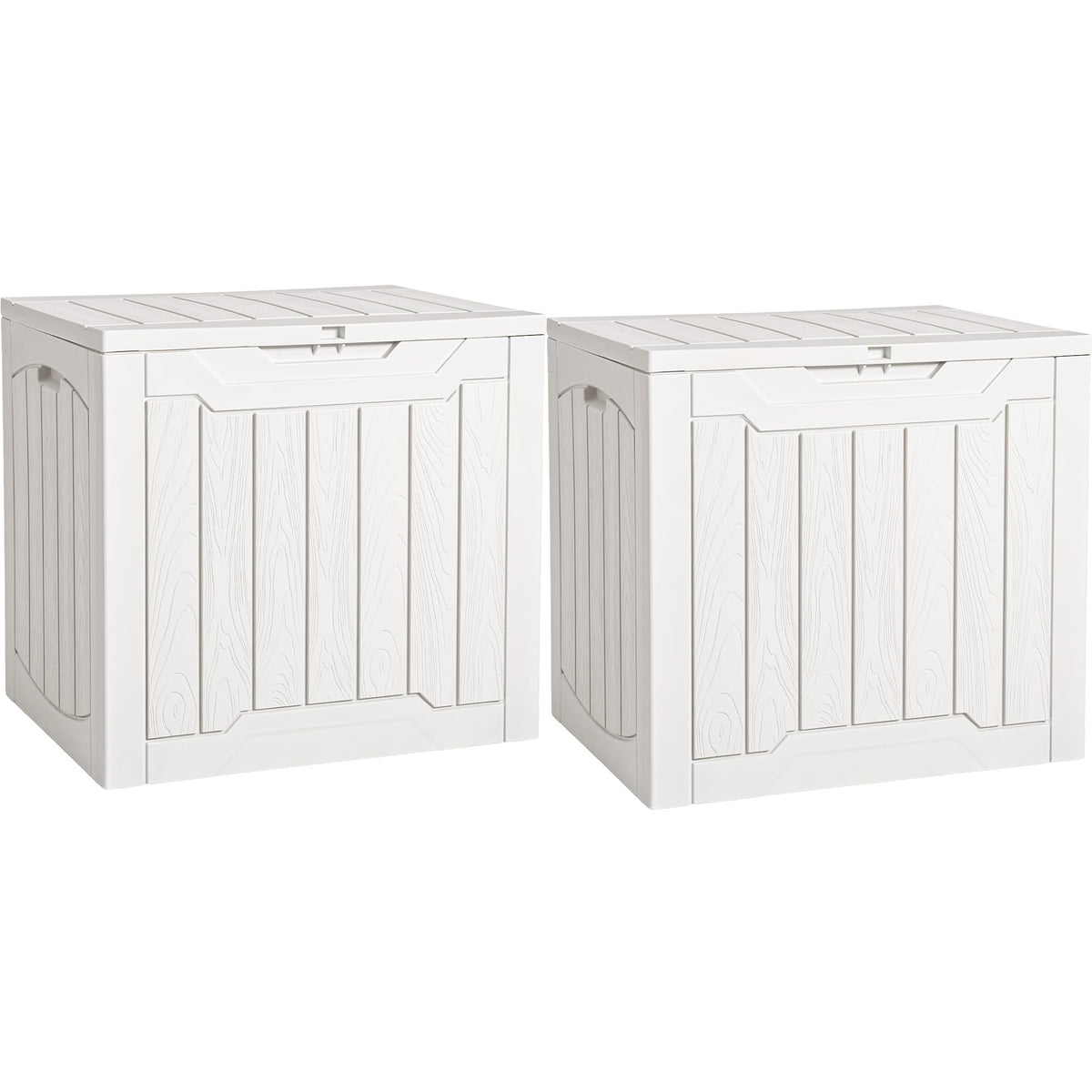 YITAHOME front view pair of deck boxes showing organized storage benefit