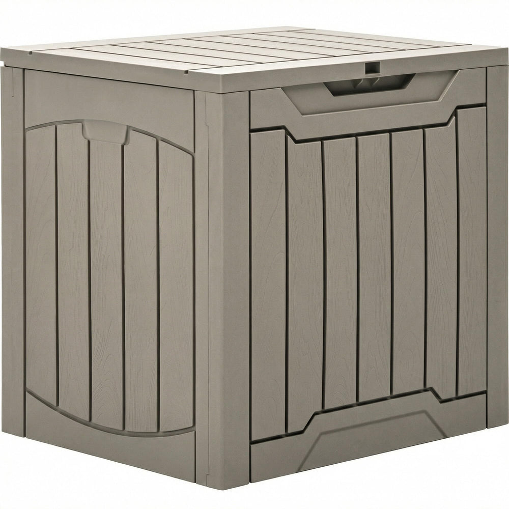 YITAHOME front view deck box showing compact storage and curb appeal