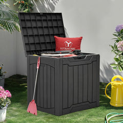 YITAHOME front view showing compact outdoor storage and tidy patio