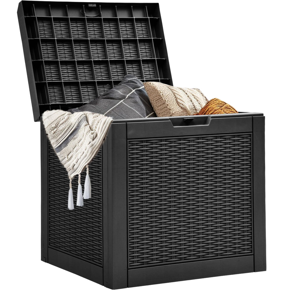 YITAHOME front view of storage box showing compact, organized outdoor benefit