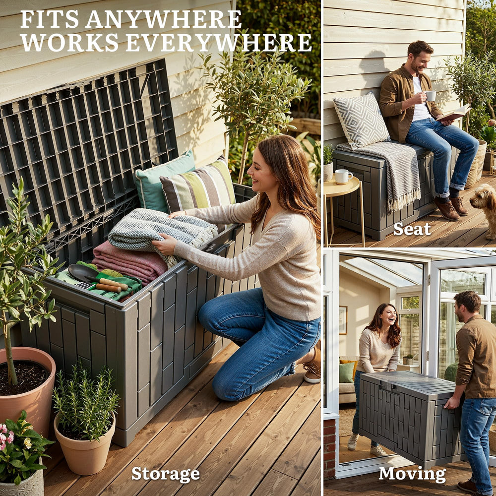 YITAHOME garage with tools showing organized indoor-outdoor storage benefit