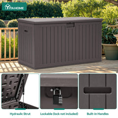 YITAHOME gas strut mechanism close-up for smooth controlled lid operation