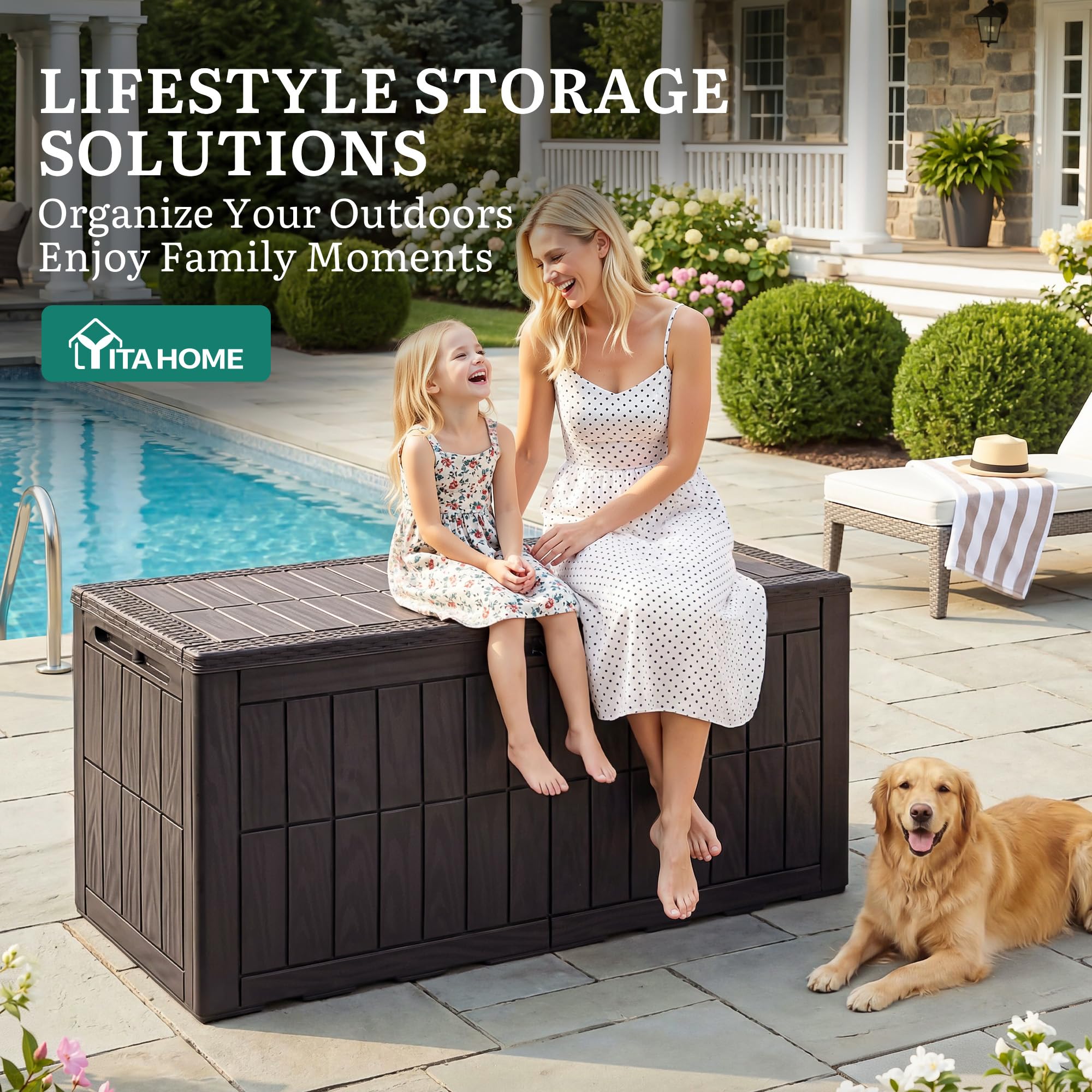 YITAHOME interior shot with organized contents illustrating large 110-gallon capacity benefit