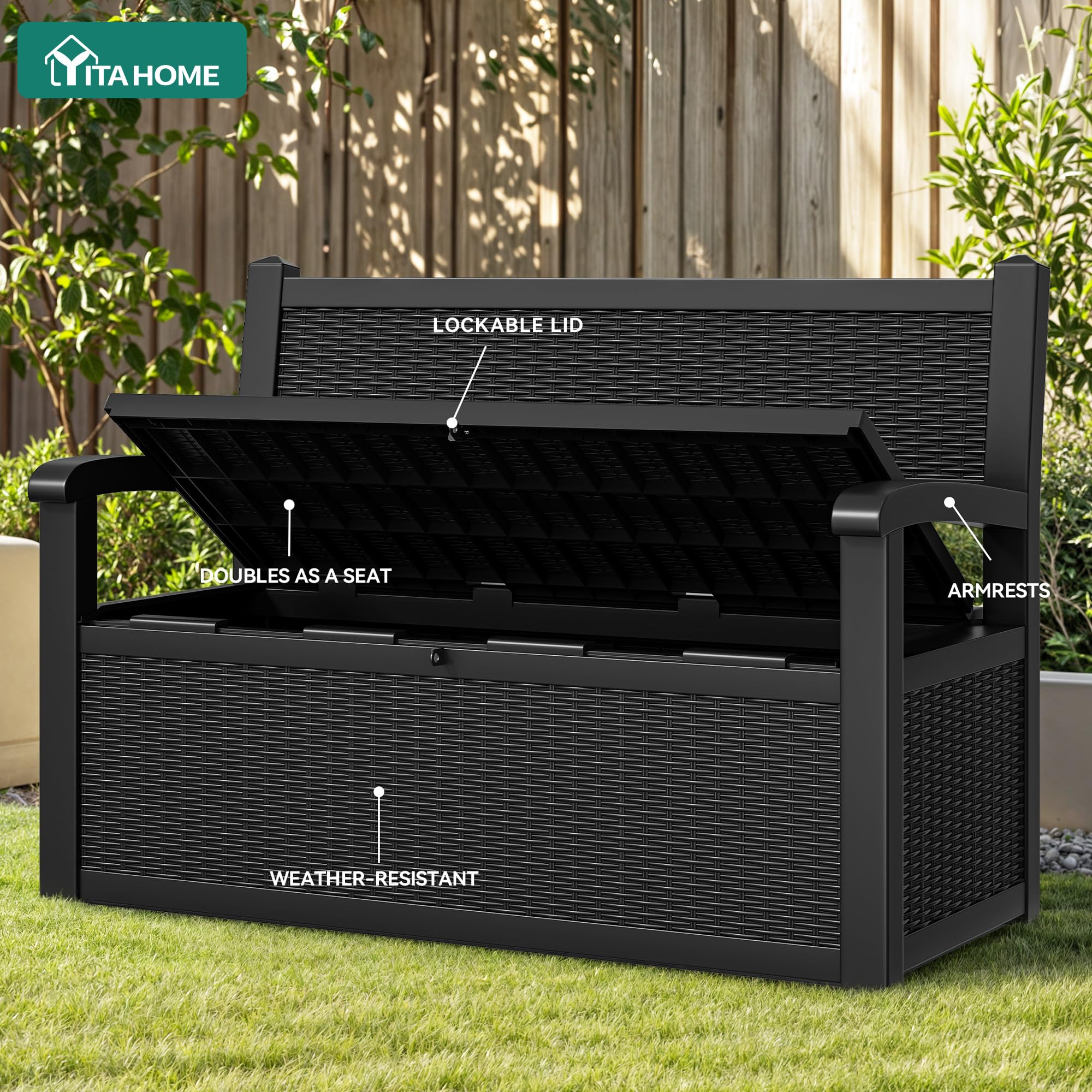 YITAHOME hinge and lid support detail ensuring safe, easy opening