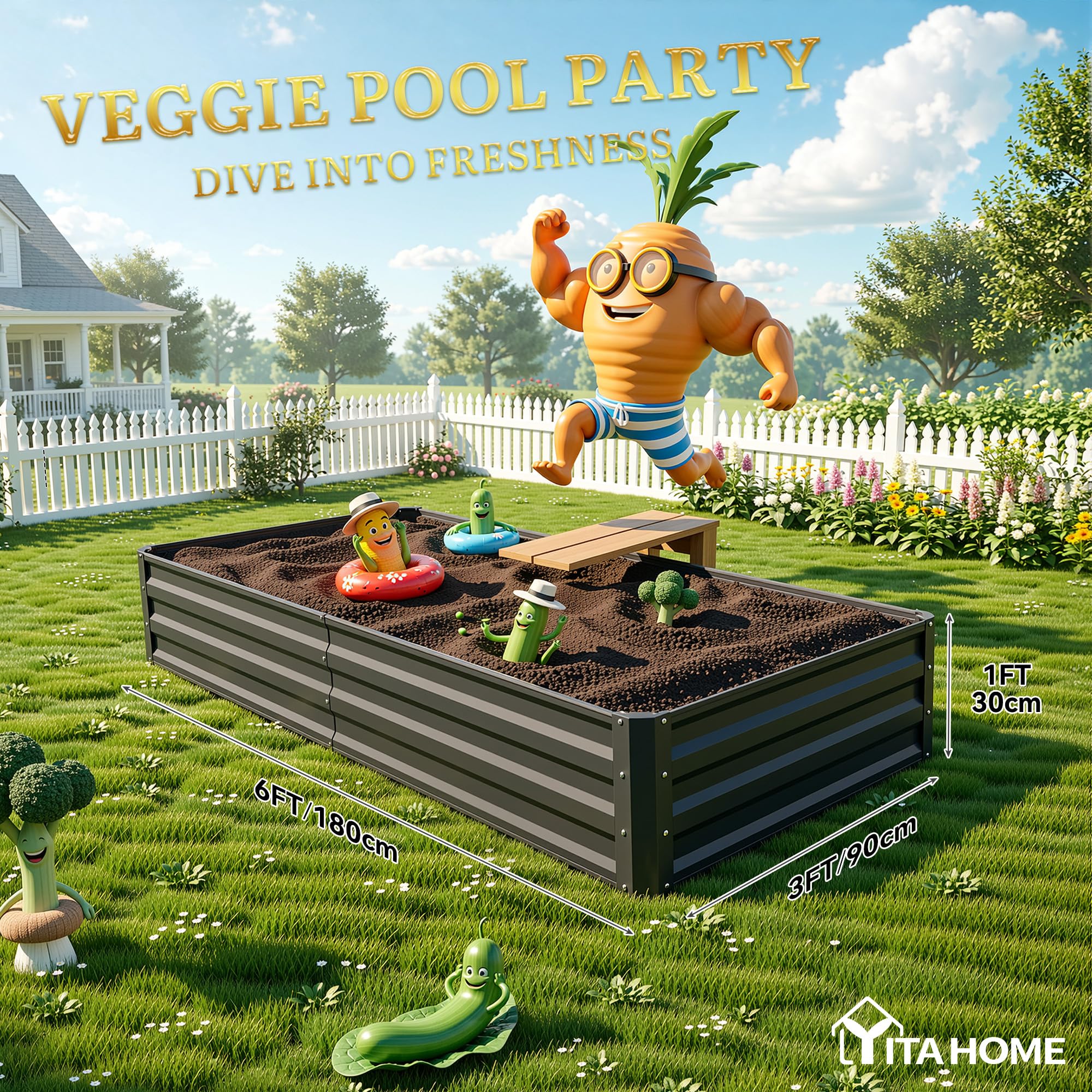 YITAHOME two beds on patio with flowers illustrating adaptable outdoor styling