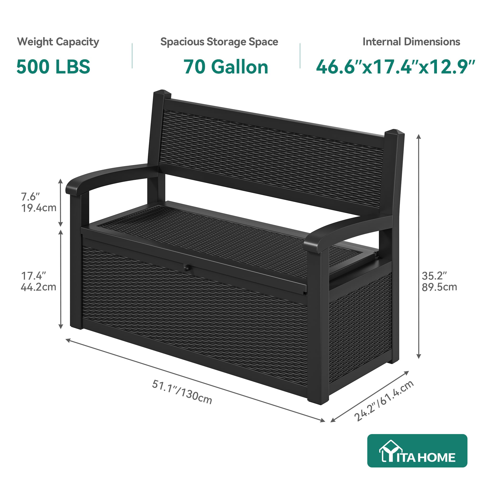 YITAHOME bench on patio with pillows showing stylish functional seating