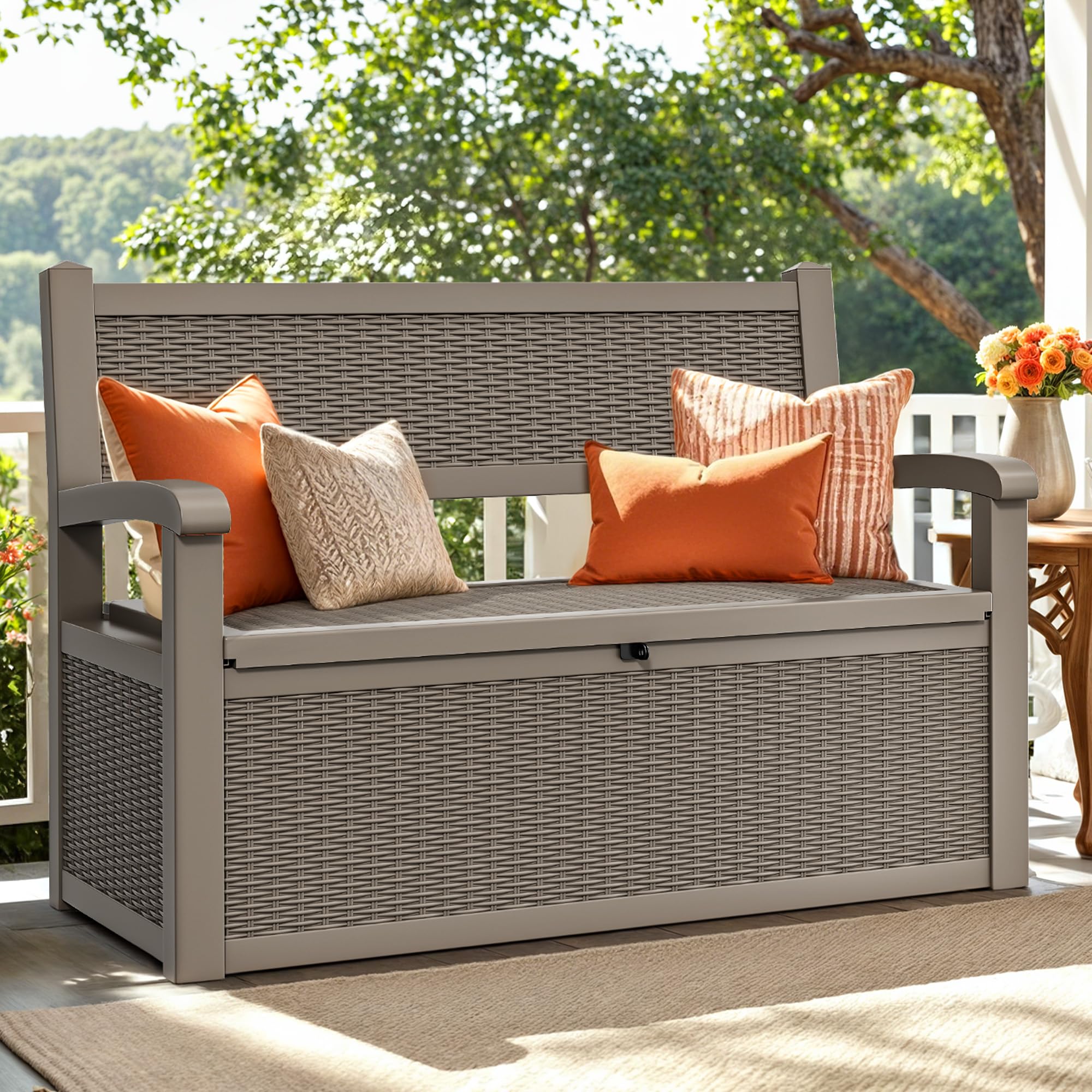 YITAHOME on patio with cushions showing stylish weatherproof storage