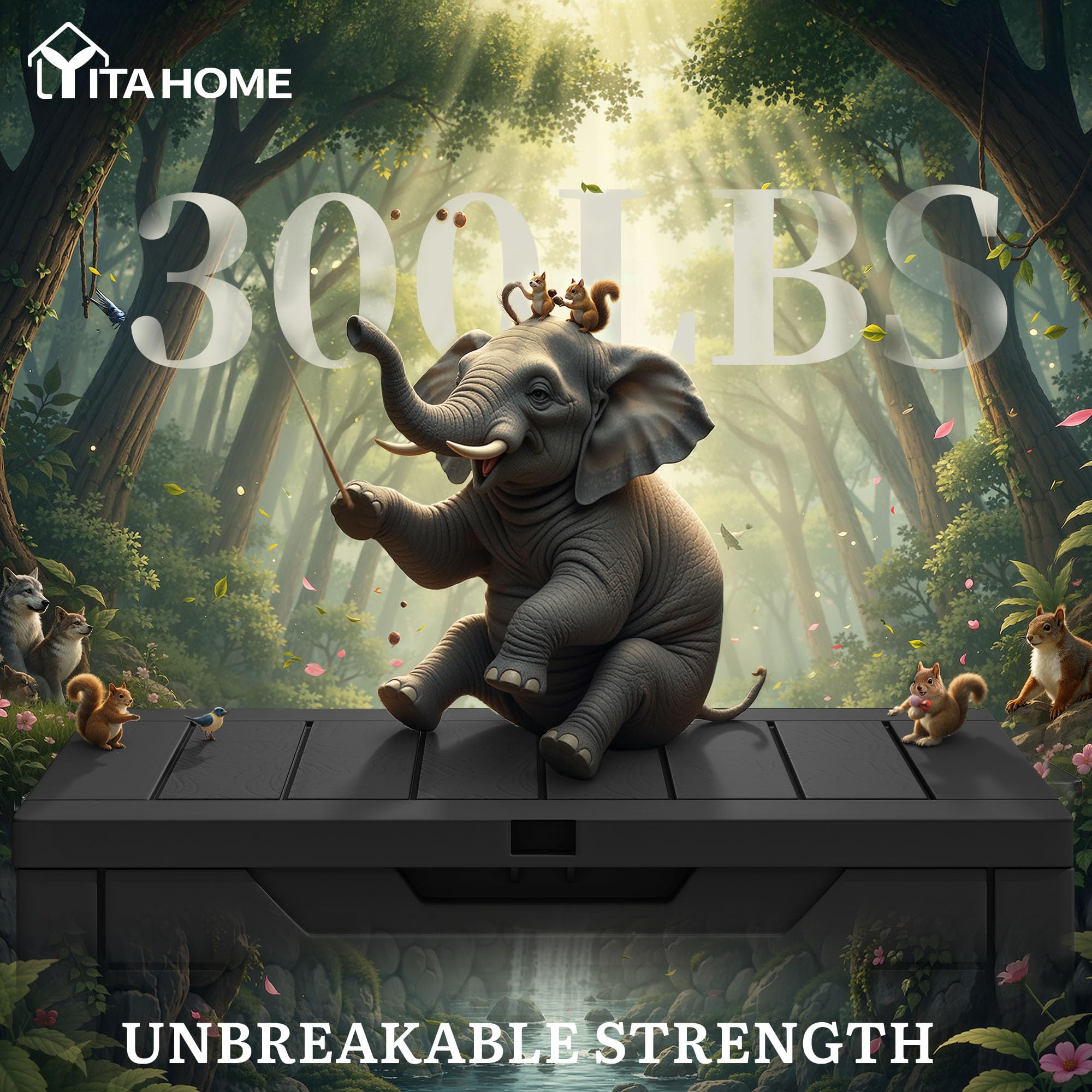 YITAHOME lid lock loop detail enabling added padlock security