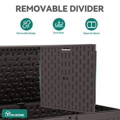 YITAHOME open lid showing internal divider for organized storage benefit