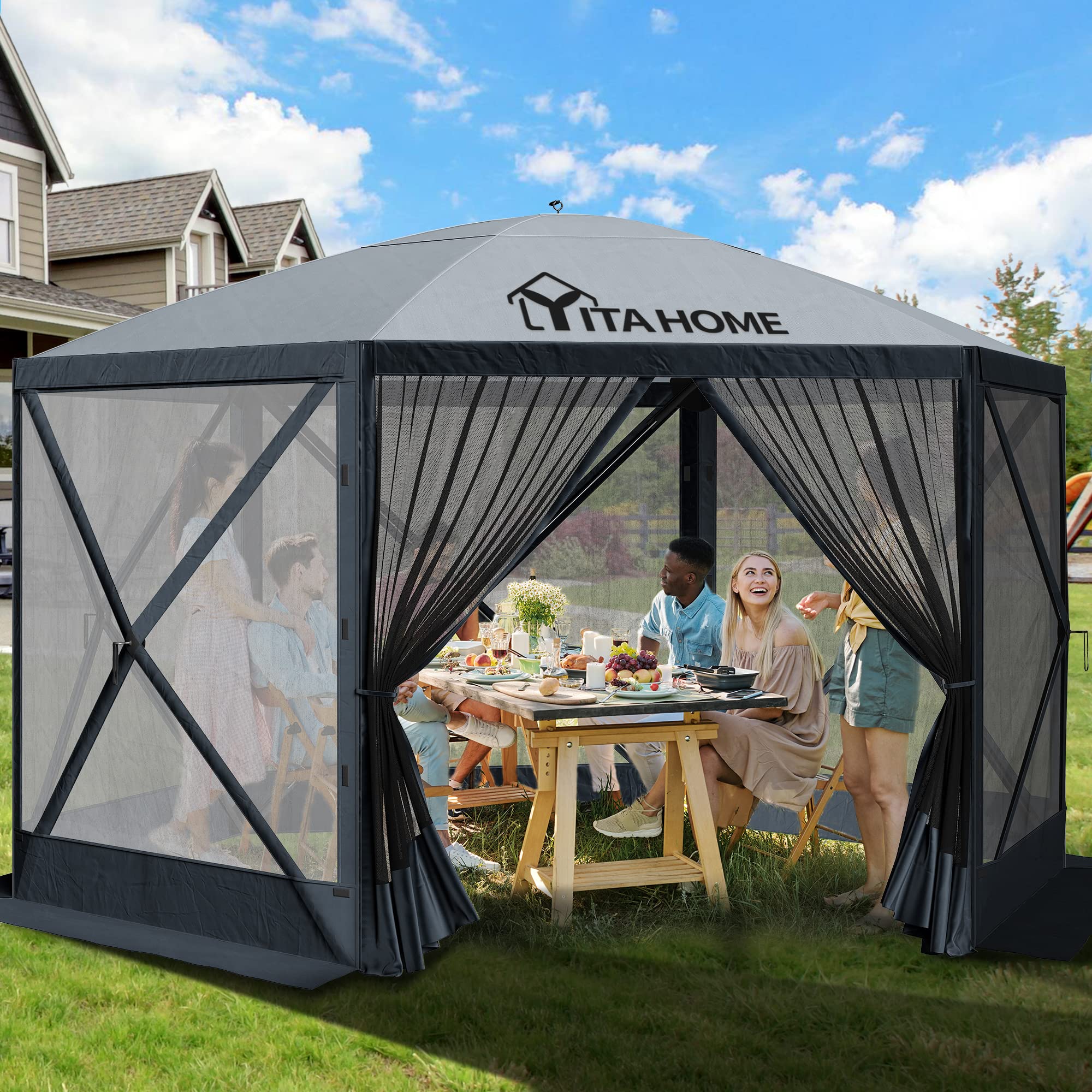 YITAHOME backyard party scene demonstrating versatile outdoor use