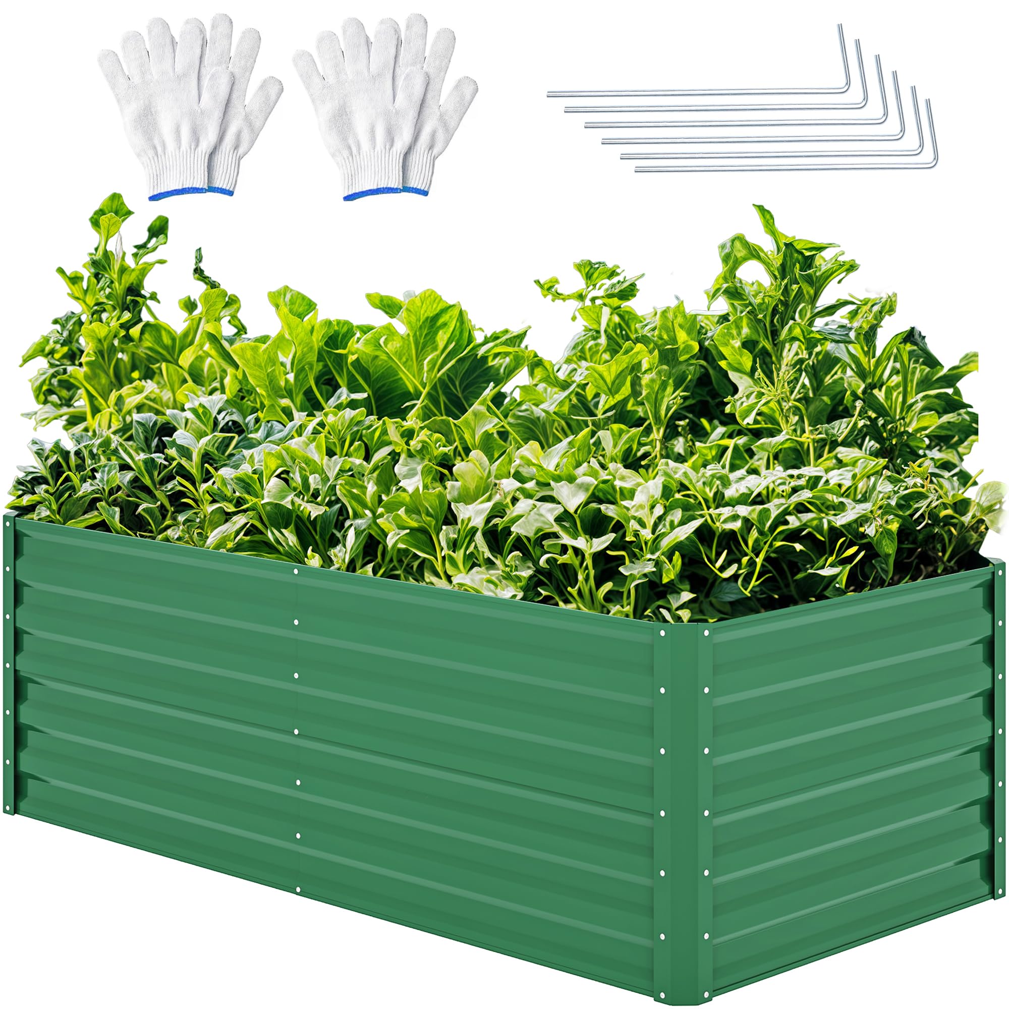 YITAHOME front view of raised bed showing roomy planter benefits