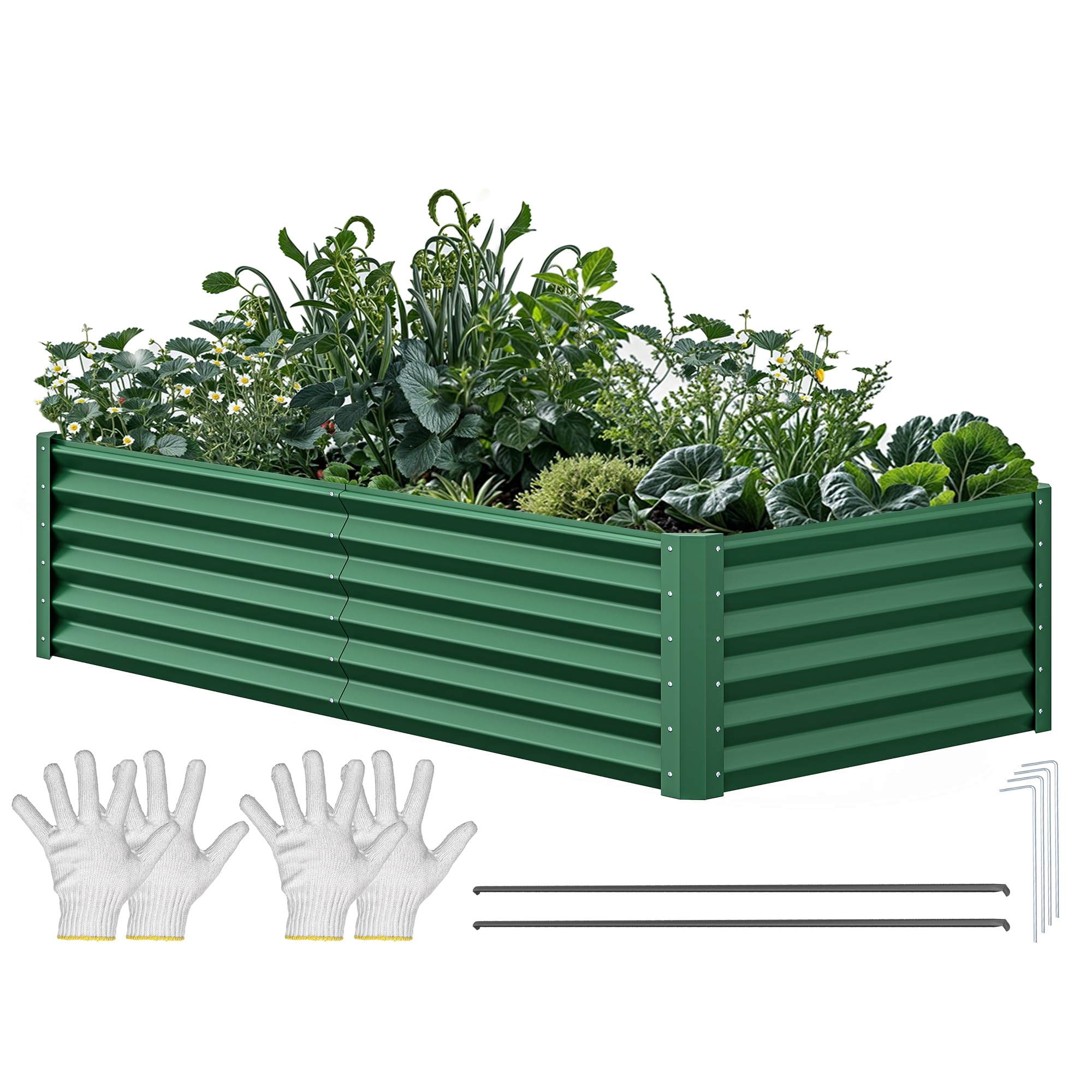 YITAHOME planted raised bed on patio showing compact footprint and attractive outdoor styling