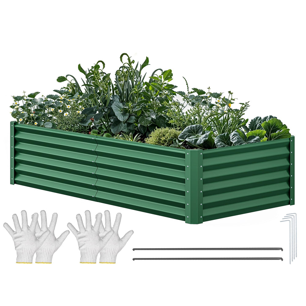 YITAHOME planted raised bed on patio showing compact footprint and attractive outdoor styling