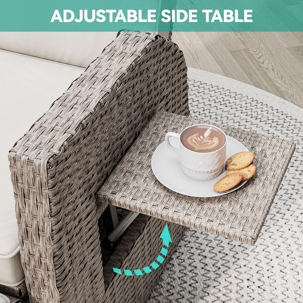 YITAHOME reclined at 150 degrees illustrating relaxed lounging angle