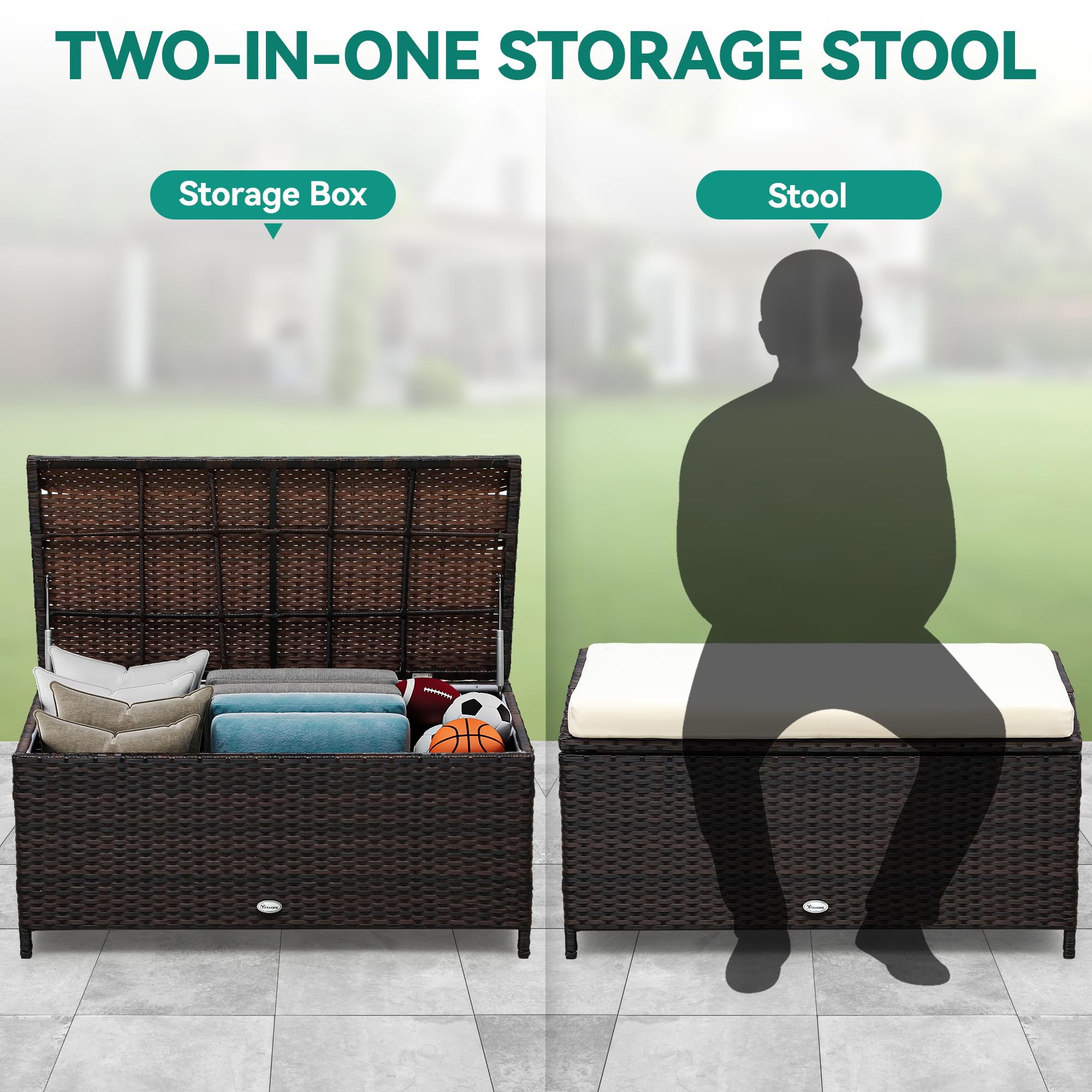 YITAHOME scale image with cushions showing capacity and organization benefit
