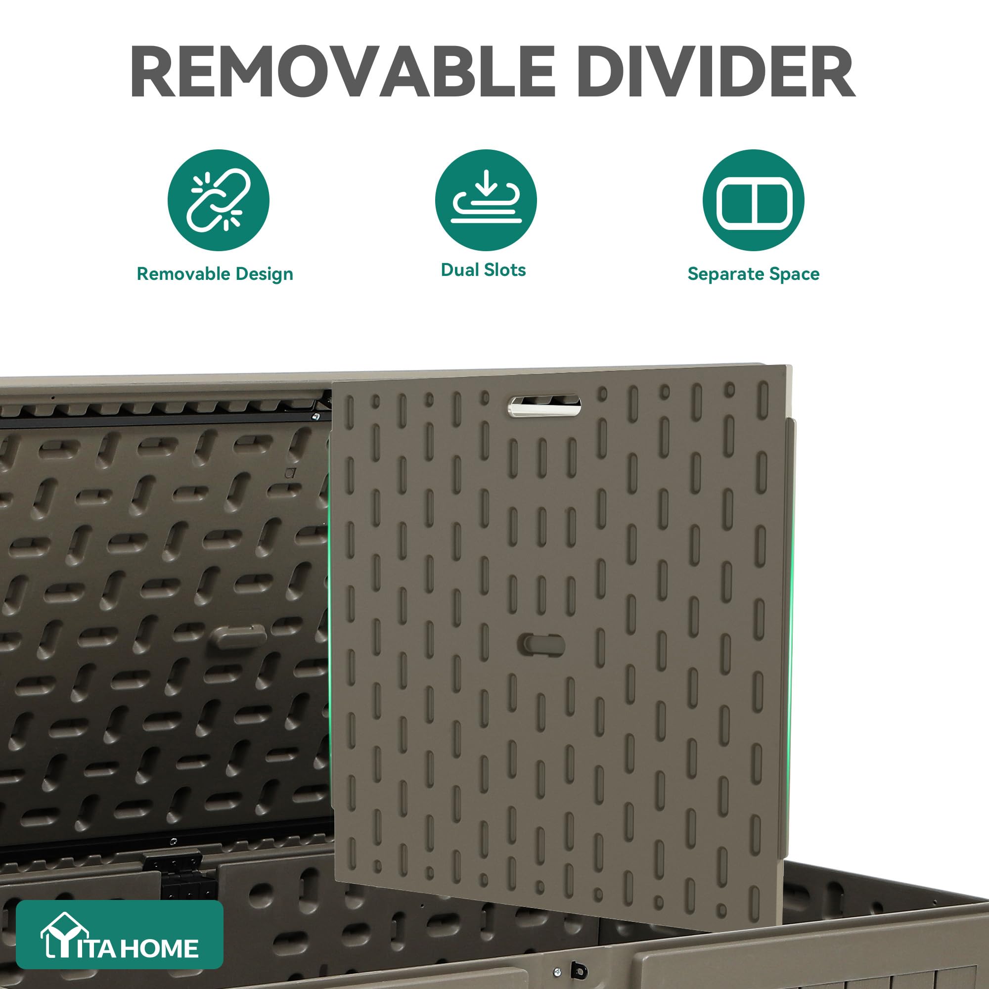 YITAHOME deck box used as bench seating holding multiple people safely