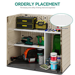 YITAHOME shelves inside a 30 cu ft cabinet demonstrating optimized cabinet storage