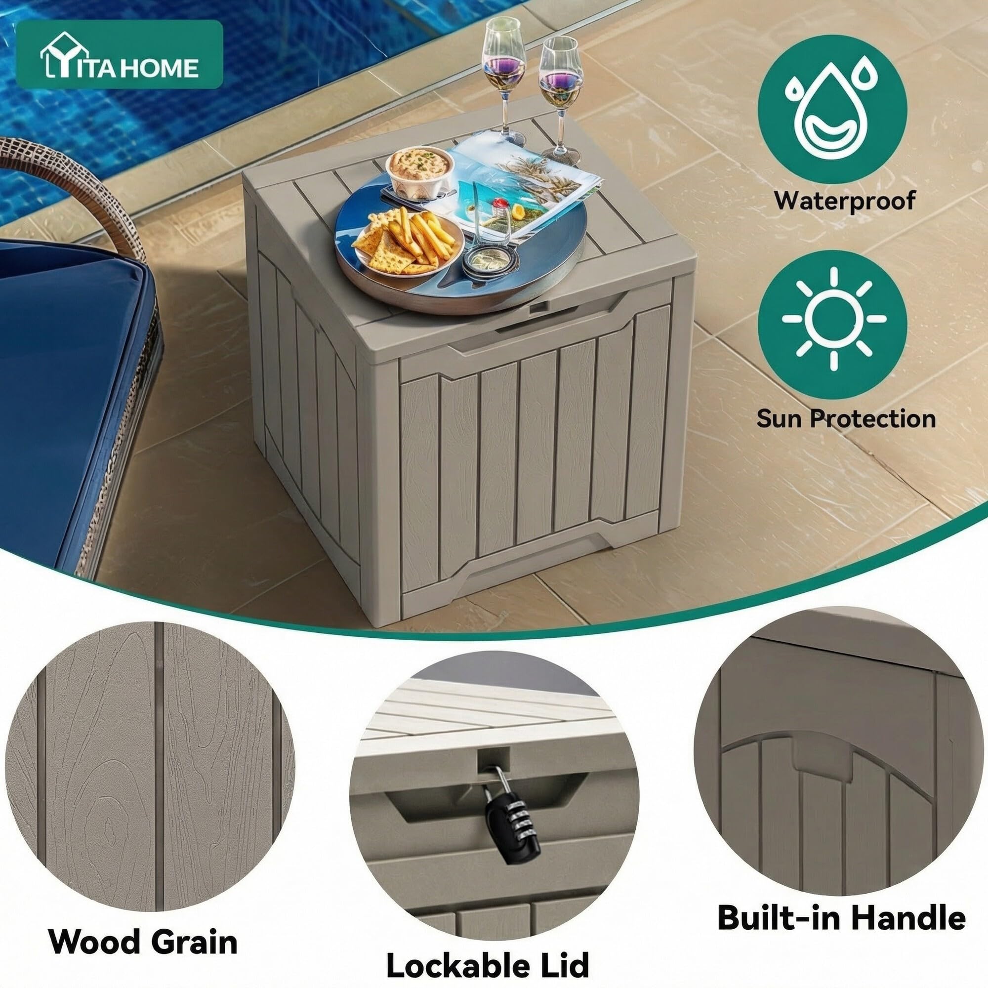 YITAHOME side handle detail enabling easy moving and placement