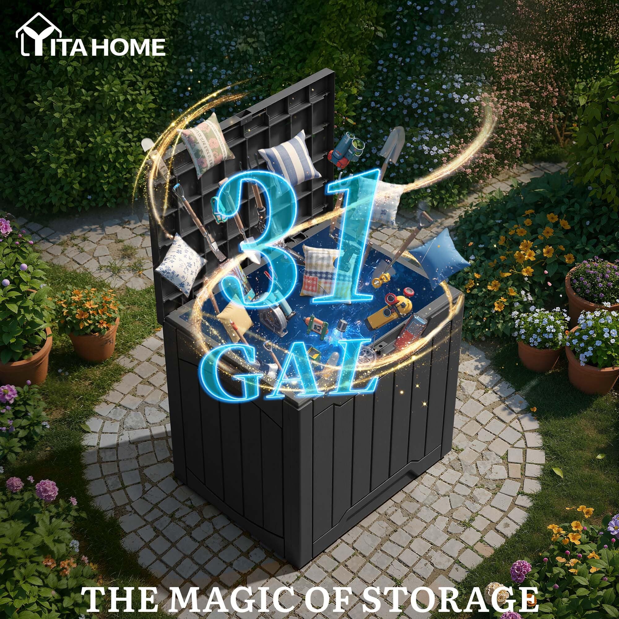 YITAHOME side handles being used to move the box easily