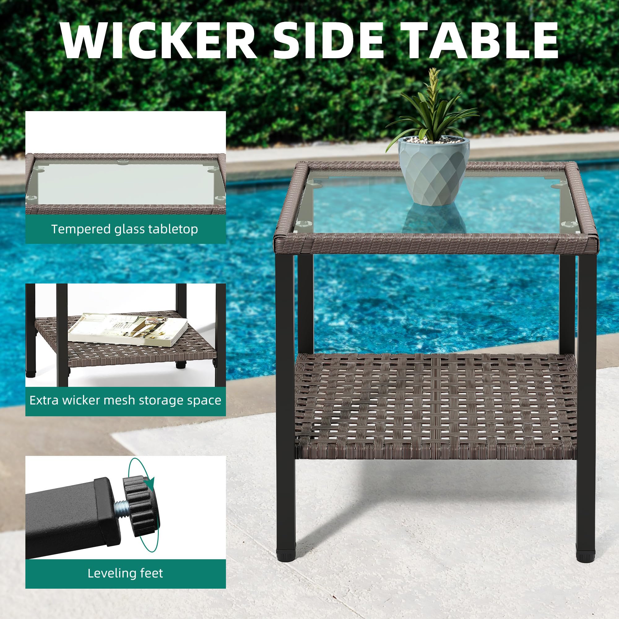 YITAHOME side table top with coffee and book showing practical surface for drinks