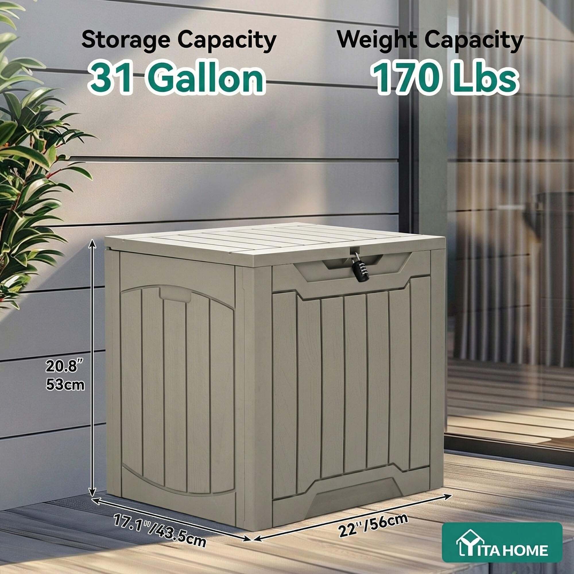 YITAHOME next to chair for scale to show compact footprint