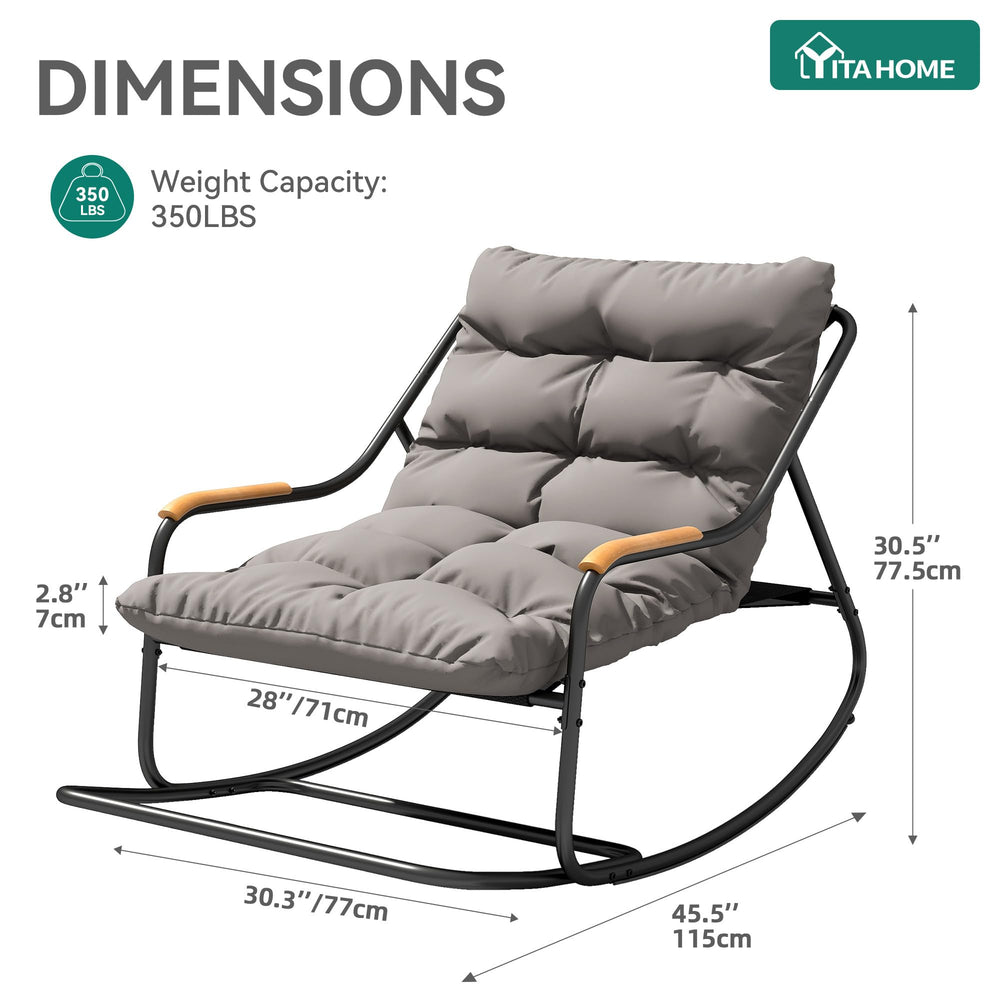 YITAHOME chair shown next to person to show scale and oversized seating capacity