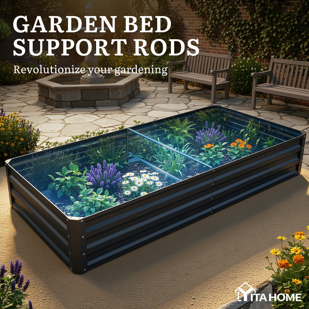 YITAHOME adult beside bed showing scale and how it fits backyard spaces