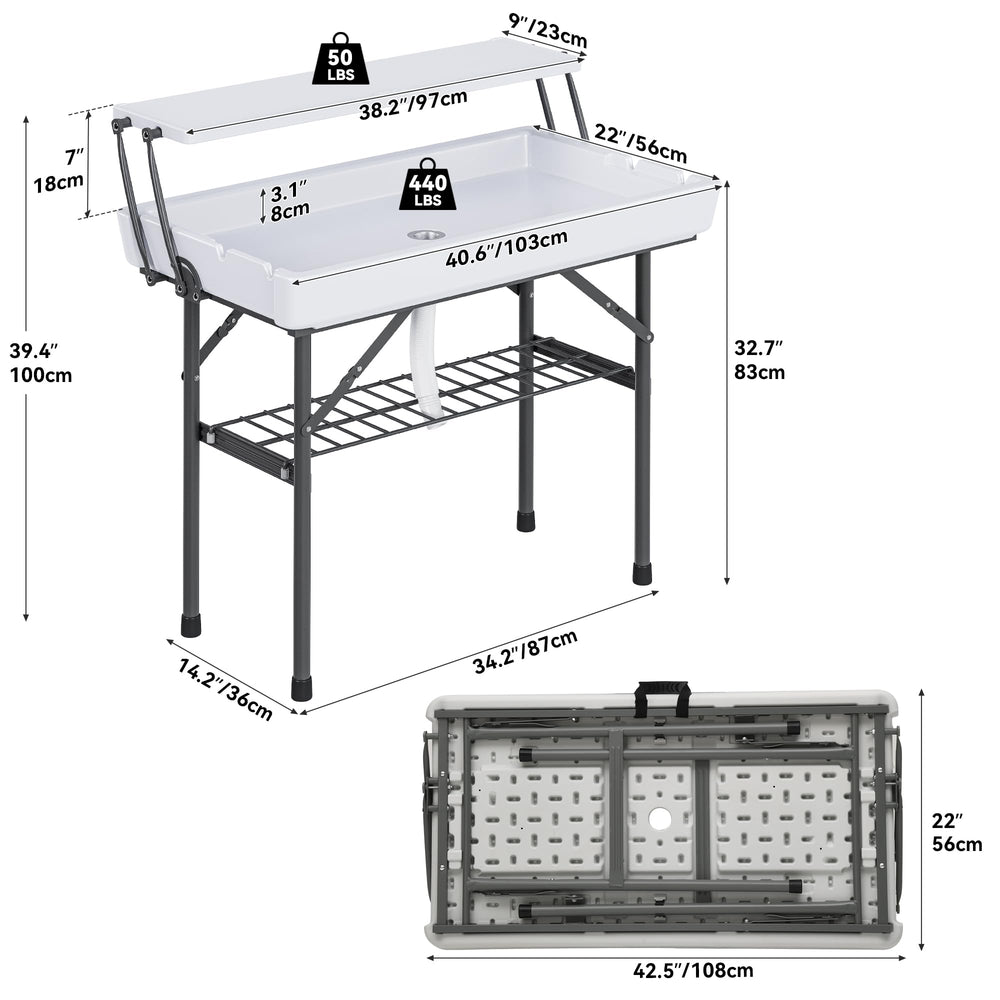 YITAHOME table with drinks showing scale and capacity for party service benefit