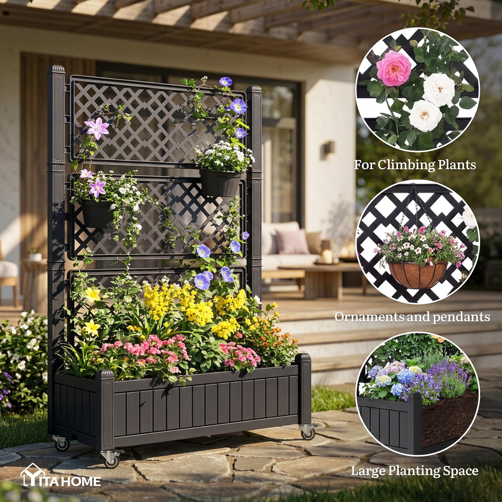 YITAHOME interior shot showing soil depth and central divider benefits