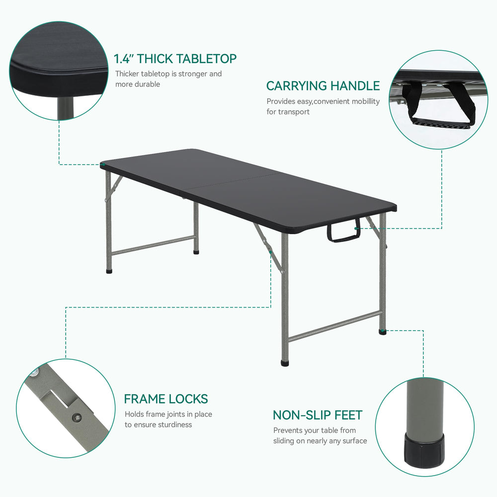 YITAHOME folding table set in dining room showing versatile home use