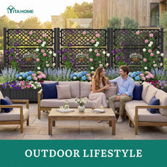 YITAHOME trellis detail with climbing plant, showing sturdy support for vines