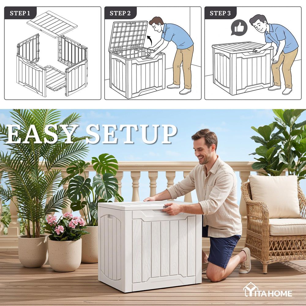 YITAHOME used as side table holding drinks demonstrating versatile use