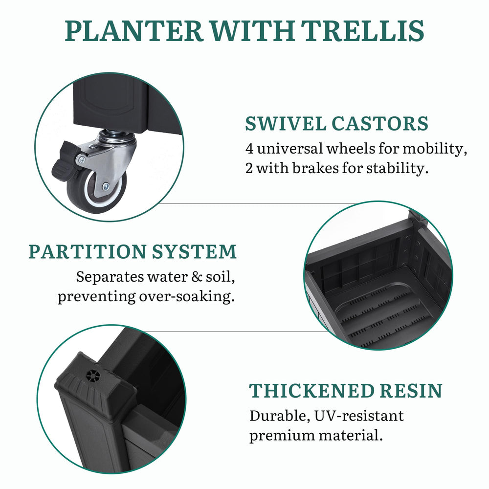 YITAHOME caster wheels view, demonstrating effortless mobility benefit