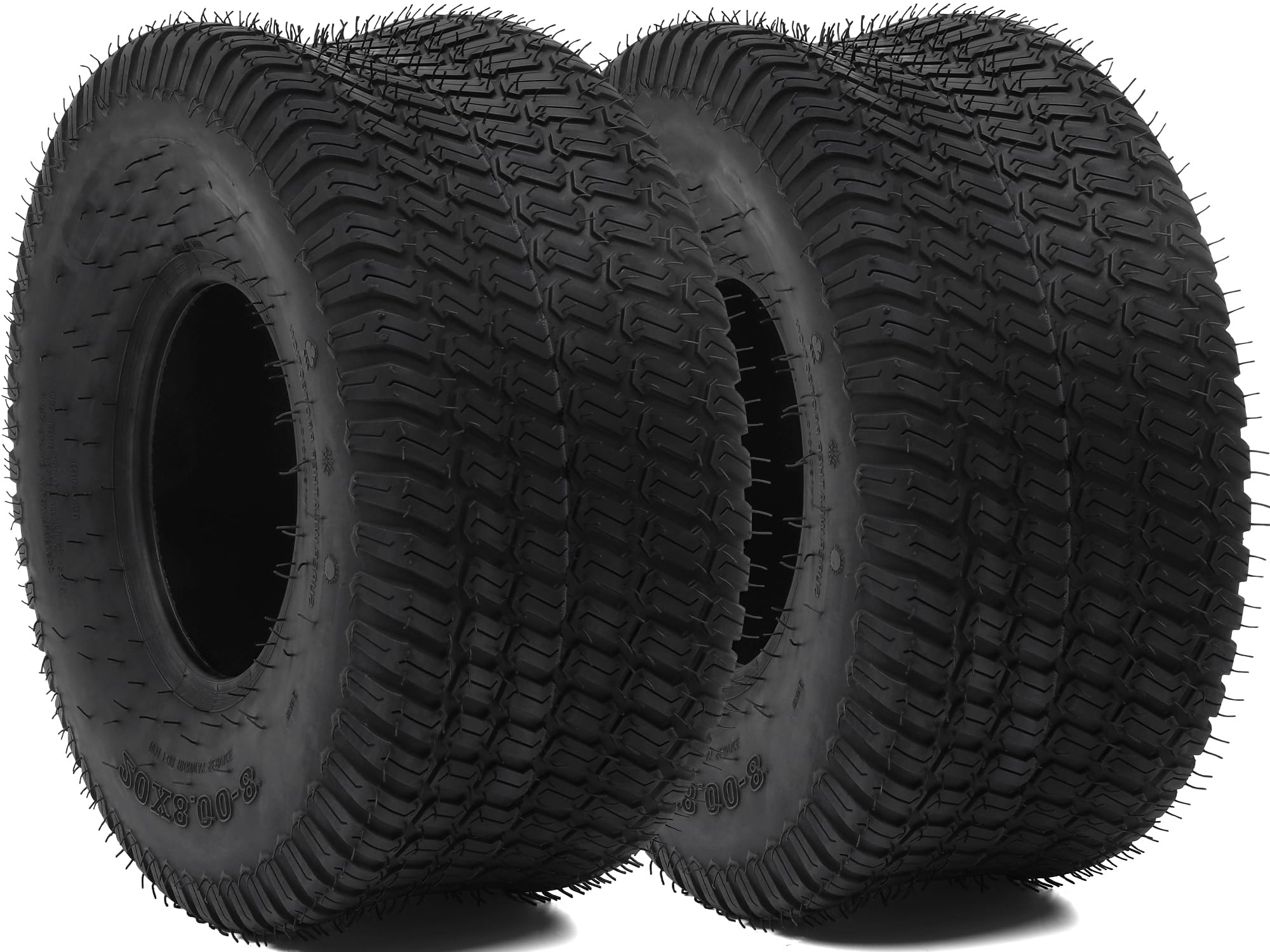 YITAMOTOR front view tire showing full tread and benefits for turf protection