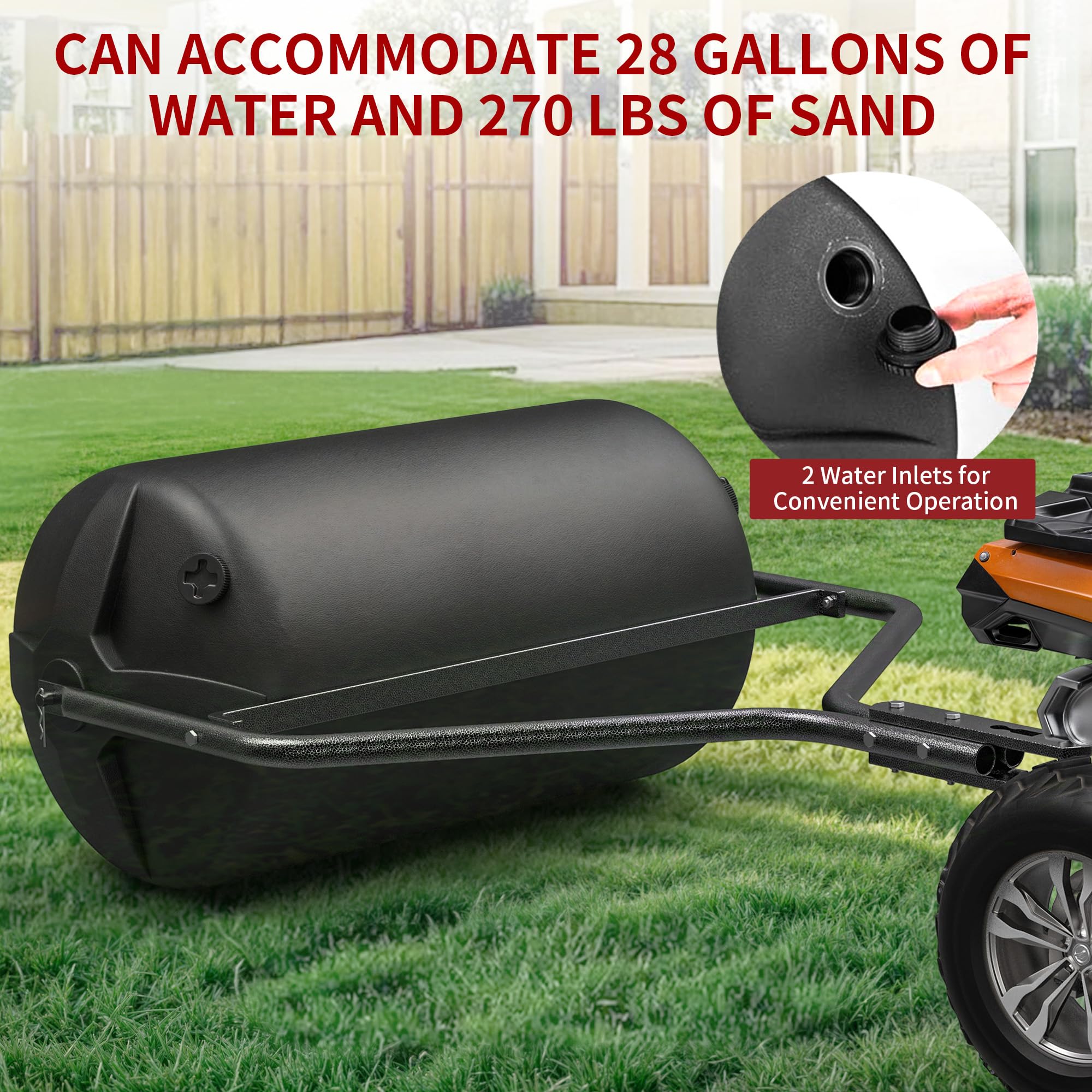 YITAMOTOR hitch and handle assembly for easy tow or push operation