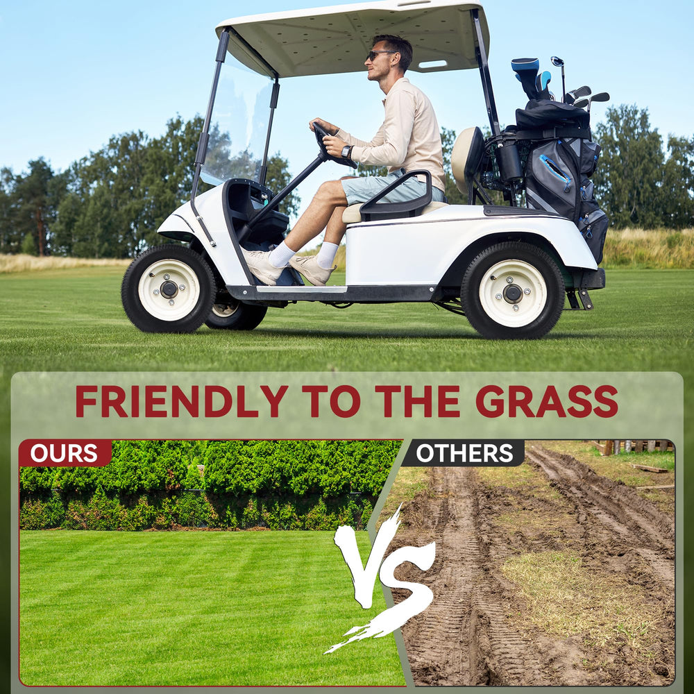 YITAMOTOR tire mounted on riding mower demonstrating stable handling