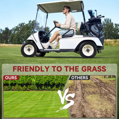 YITAMOTOR tire mounted on riding mower demonstrating stable handling