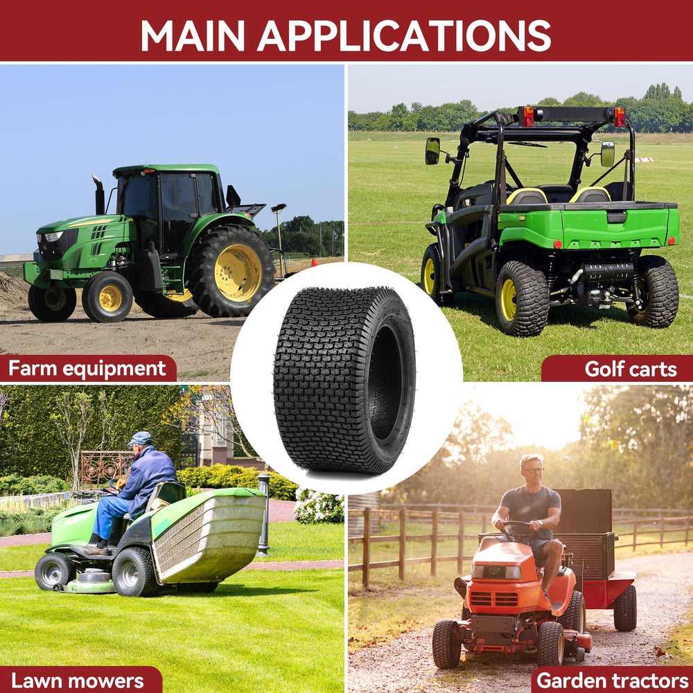 YITAMOTOR tire in a lawn setting showing gentle footprint and reduced scuffing