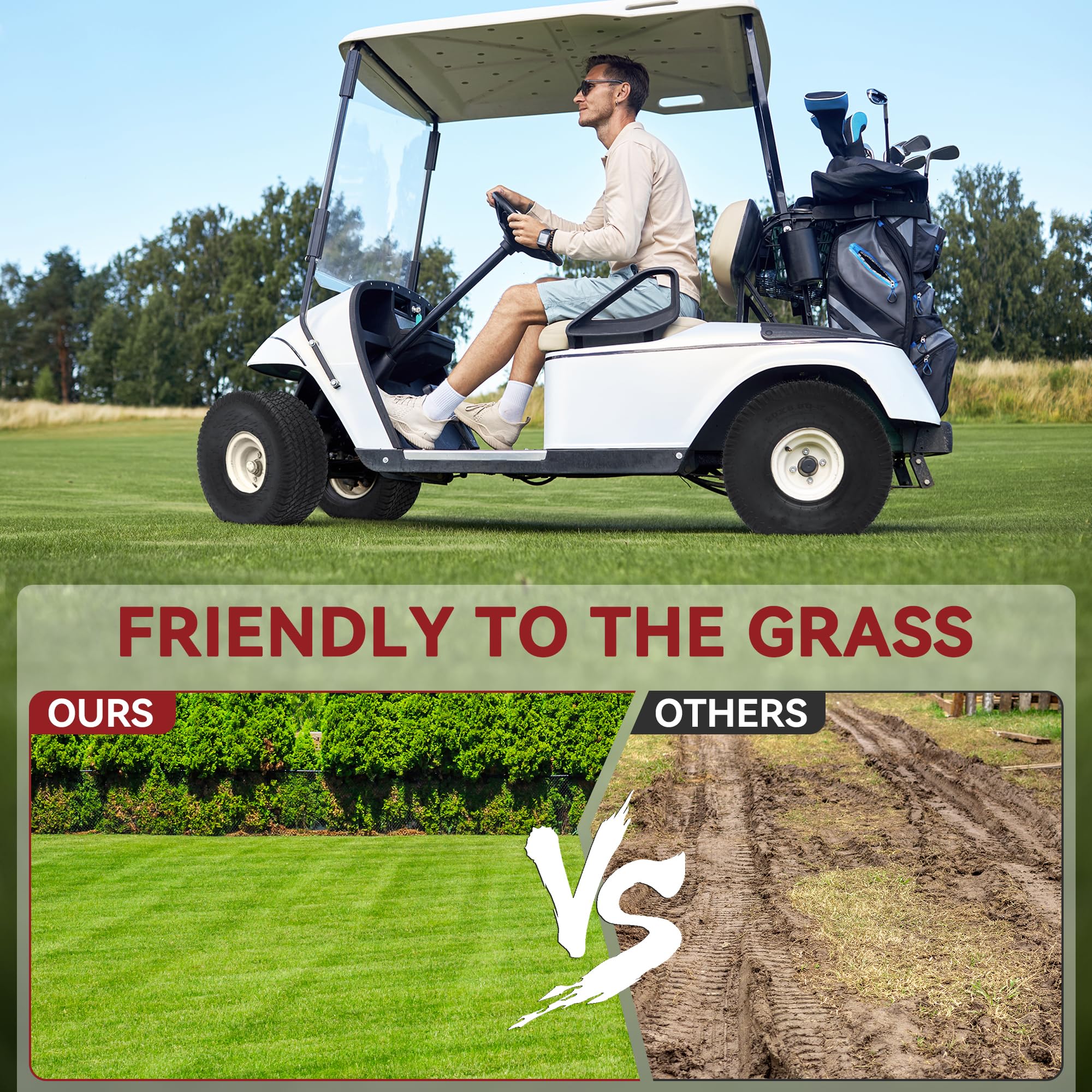 YITAMOTOR mounted on a riding mower demonstrating improved traction and quiet ride