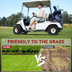 YITAMOTOR mounted on a riding mower demonstrating improved traction and quiet ride