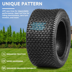 YITAMOTOR close-up of tread pattern offering traction and minimal grass damage