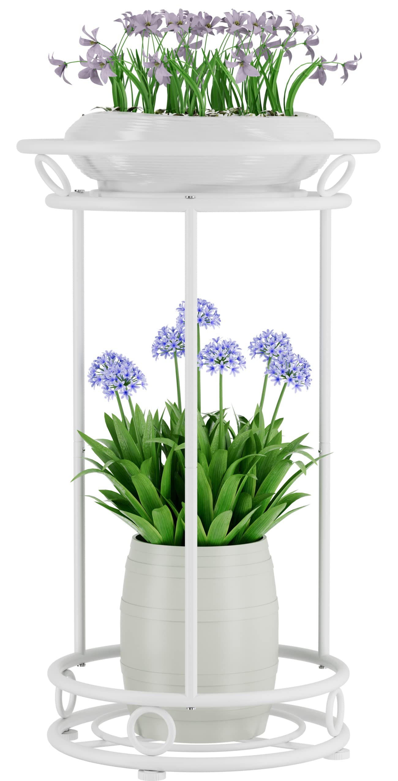 YIUKEA plant stand front view showing compact display and tidy organization