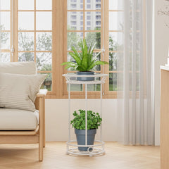 YIUKEA top tier with potted plant demonstrating elevated light exposure