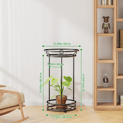 YIUKEA stand staged with houseplants in a living room for decorative benefit