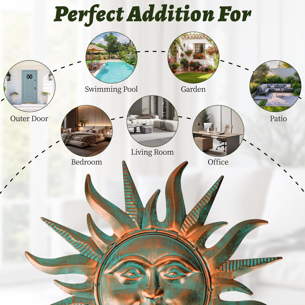 YIWEMON sun hung on patio fence adding color and visual interest outdoors