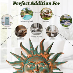 YIWEMON sun hung on patio fence adding color and visual interest outdoors