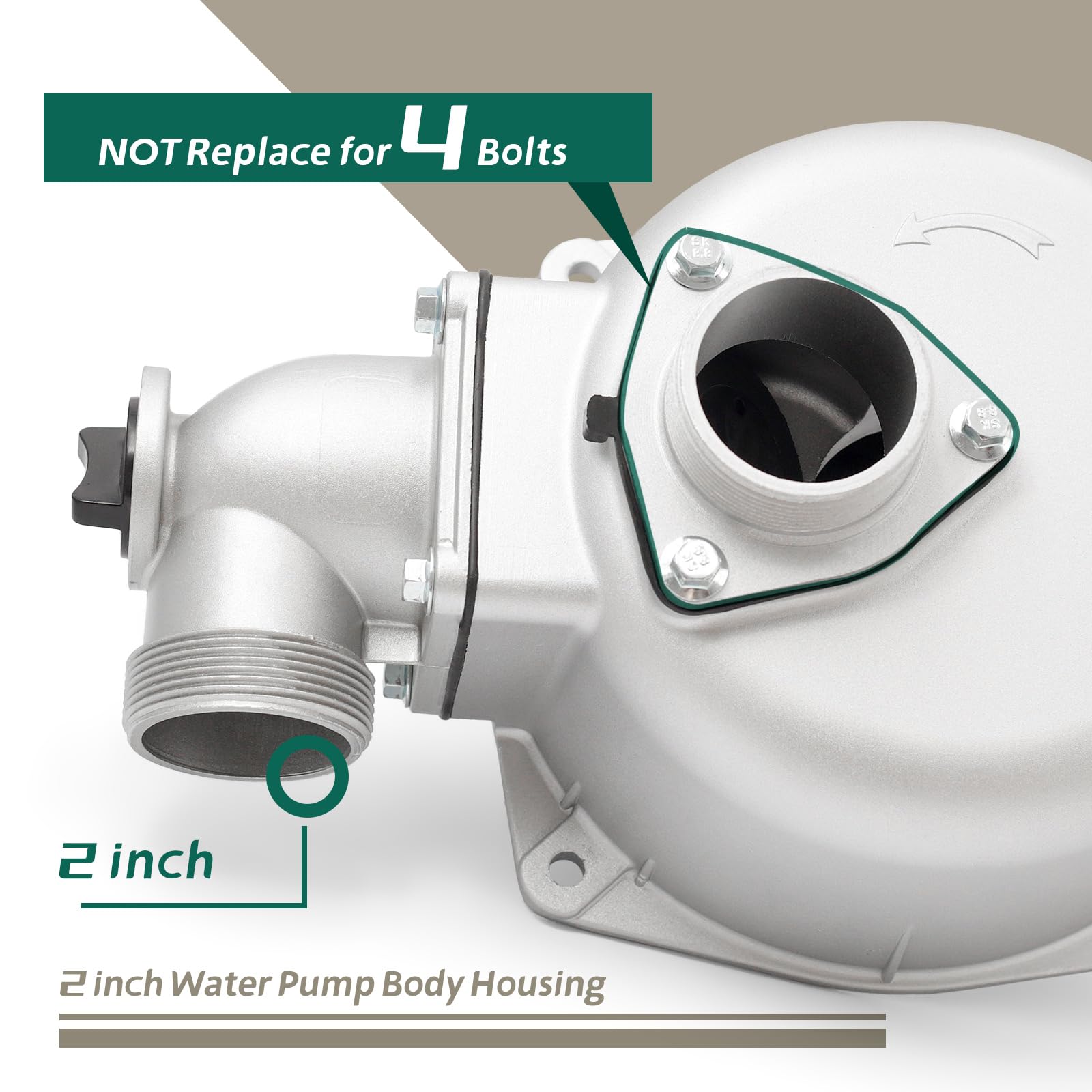 YIYANTO close-up of NPT threaded inlet highlighting leak-resistant connection benefit