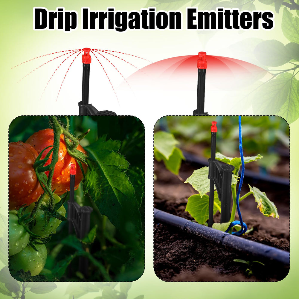 Yiyiring stakes installed across garden showing uniform watering benefit