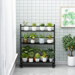 YIZAIJIA plant stand on balcony demonstrating outdoor display and space saving