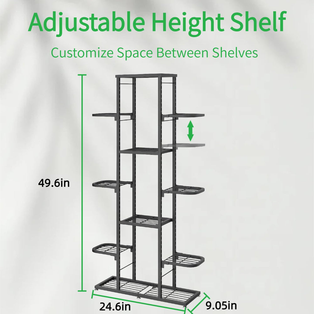 YIZAIJIA close-up of grooved shelves demonstrating adjustable-height benefit